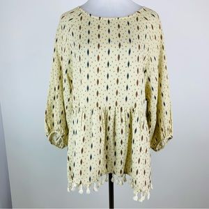 Anthropologie Eri+Ali Fringe Southwestern Top Large
